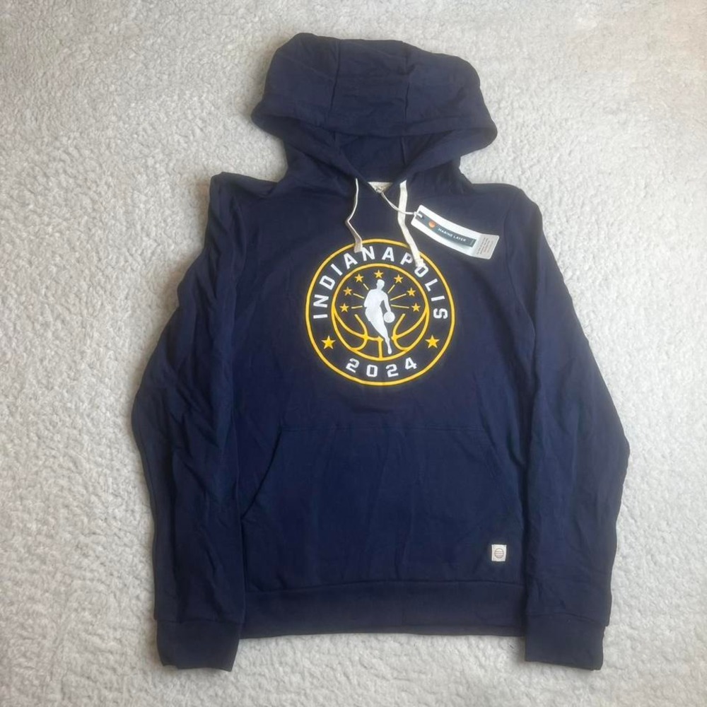 NWT marine layer men's blue 2024 all star game hoodie performance stretch M‎